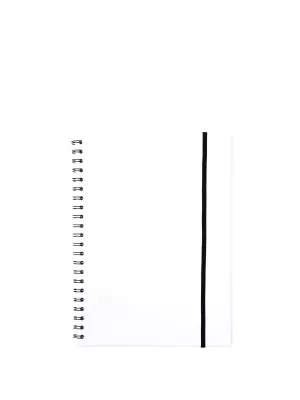 7: Notesbog A5 plast med spiralryg transparent