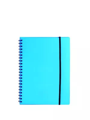 5: Notesbog A5 plast med spiralryg blå