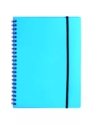 4: Notesbog A4 plast med spiralryg blå