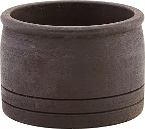 5: Opbevaring/potte, Kango by House Doctor (Ø: 12.6 cm. H: 9 cm., Mørkebrun)