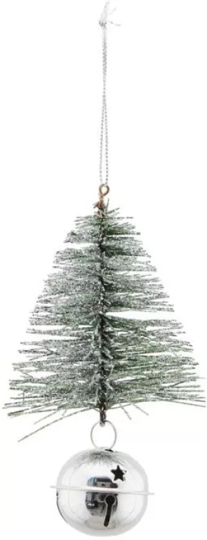 8: Julepynt, Tree & bell by House Doctor (H: 8 cm. B: 8 cm. L: 13 cm., Grøn)