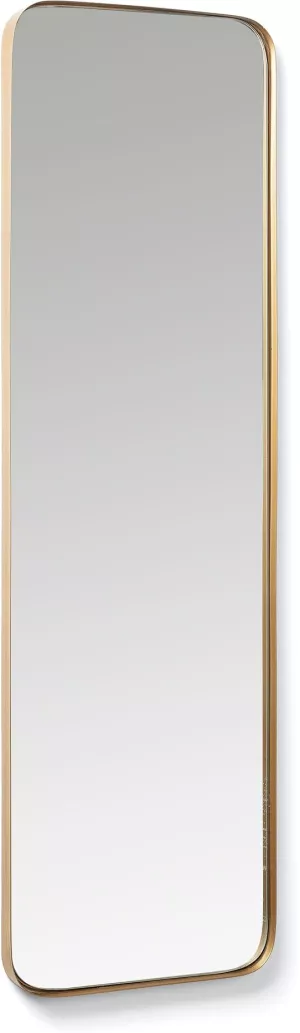13: Marco, Vægspejl by LaForma (H: 100 cm. B: 30 cm. L: 3 cm., Guld)