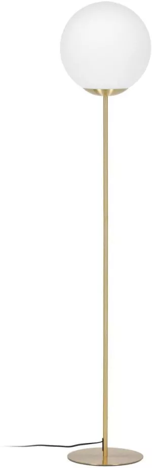 14: Mahala, Gulvlampe by LaForma (H: 150 cm. B: 30 cm. L: 30 cm., Hvid/Guld)