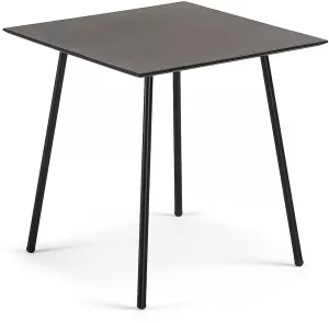 3: Mathis, Udendørs spisebord by LaForma (H: 75 cm. B: 75 cm. L: 75 cm., Sort)