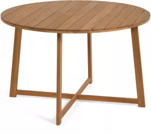 2: Dafne, Udendørs spisebord by LaForma (H: 75 cm. B: 120 cm. L: 120 cm., Natur)