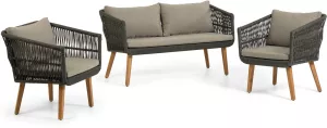4: Inti, Udendørs sofasæt by LaForma (H: 75 cm. B: 130 cm. L: 67 cm., Grøn)