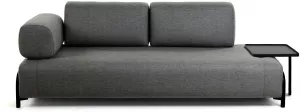 4: Compo, 3-personers sofa by LaForma (Armlæn venstre, Mørkegrå)