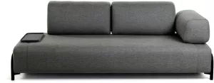 3: Compo, 3-personers sofa by LaForma (Armlæn højre, Sort)