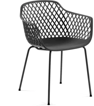 1: Quinn, Spisebordsstol til udendørs- og indendørsbrug by LaForma (H: 80 cm. B: 60 cm. L: 55 cm., Grå)