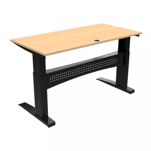 3: Elektrisk hæve-/sænkebord, 160x80 cm by ConSet (H: 650 cm. B: 160 cm. L: 80 cm., Natur/Sort)