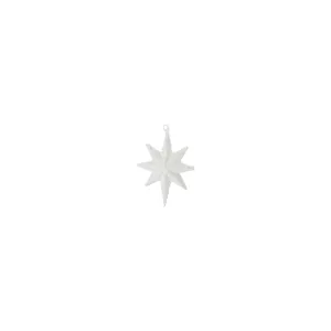 10: Julepynt, Chunky, med glimmer by House Doctor (H: 9.4 cm. B: 7 cm. L: 1.3 cm., Hvid)
