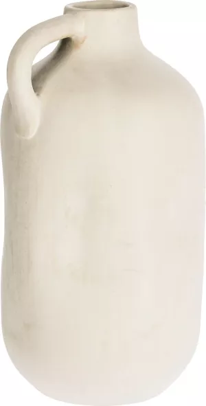 5: Caetana, Kurv, rustik, kolonialt, keramik by LaForma (H: 55 cm. B: 28 cm. L: 30 cm., Hvid)
