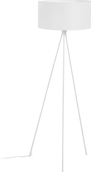 10: Ikia, Gulvlampe, stof by LaForma (H: 157 cm. B: 65 cm. L: 65 cm., Hvid)