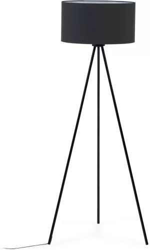4: Ikia, Gulvlampe, stof by LaForma (H: 157 cm. B: 65 cm. L: 65 cm., Sort)