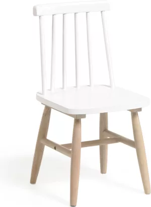 2: Tressia, Børne stol, solidt træ by LaForma (H: 59.5 cm. B: 29.5 cm. L: 30 cm., Hvid)