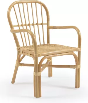 5: Marzieh, Børne stol, colonial, vintage, naturlige fibre by LaForma (H: 63 cm. B: 40 cm. L: 42 cm., Natur)