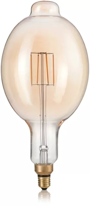 15: E27, Lyspære, Bombxl, glas by Ideal Lux (D: 18 cm. x H: 38 cm., Rav)