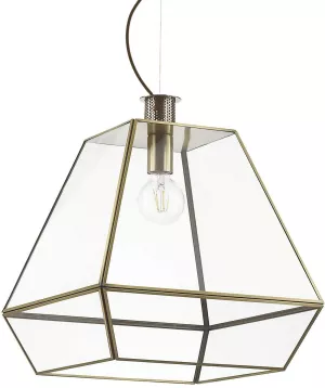 10: Orangerie, Pendel lampe, Sp1, metal by Ideal Lux (D: 40 cm. x H: 44 cm., Brændt)