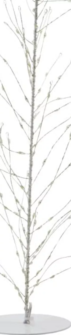 8: Glow, Juletræ i ståltråd by House Doctor (D: 12 cm. x H: 45 cm., Hvid)