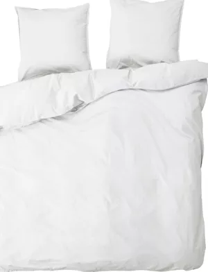 2: Ingrid, Dobbelt sengesæt, Økologisk bomuld by byNORD (B: 200 cm. x L: 220 cm., Snow)