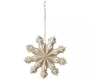 3: Snowflake, Juledekoration, Papir by Broste Copenhagen (D: 15 cm., Brun)