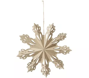 10: Snowflake, Juledekoration, Papir by Broste Copenhagen (D: 30 cm., Brun)