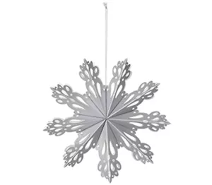 6: Snowflake, Juledekoration, Papir by Broste Copenhagen (D: 15 cm., Sølv)