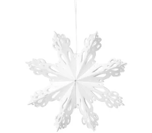9: Snowflake, Juledekoration, Papir by Broste Copenhagen (D: 15 cm., Hvid)