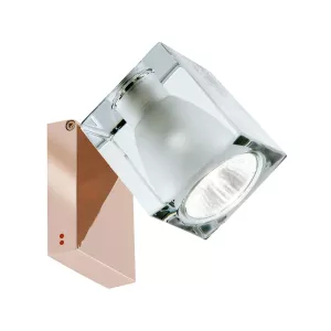 4: Fabbian Cubetto væglampe GU10-kobber/klar