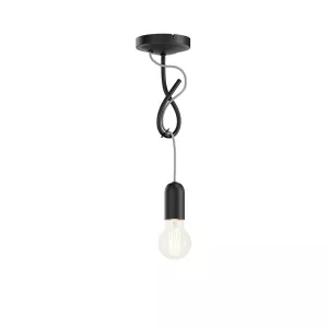 12: Lucande Jorna hængelampe, 1 lyskilde, gråt kabel