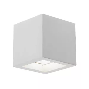 16: Lindby Quaso-LED-væglampe af hvid gips