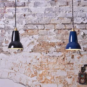 11: Anglepoise Original 1227 Brass hængelampe blæk-blå
