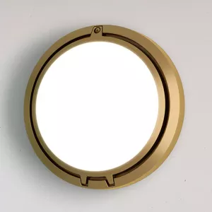 8: Luceplan Metropoli væglampe bronze glas, 27 cm