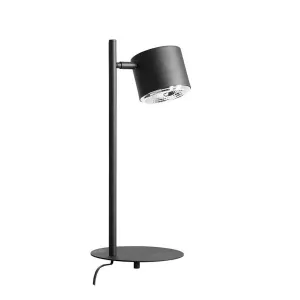 1: Bot bordlampe, sort, bevægeligt lampehoved