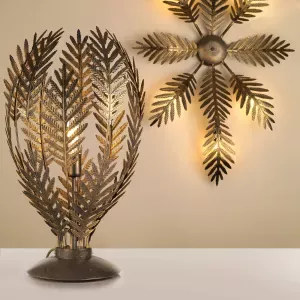 5: Felce bordlampe som bregne i bronze, højde 61 cm