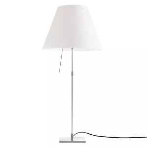 4: Luceplan Costanza D13i bordlampe, aluminium/hvid