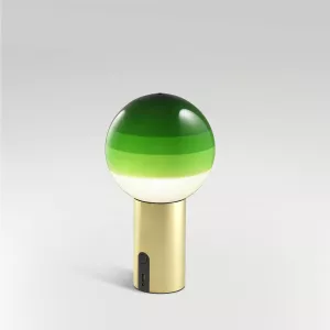18: MARSET Dipping Light bordlampe, grøn/messing