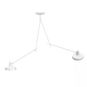 1: GRUPA Arigato loftlampe 2 lyskilder 110cm hvid