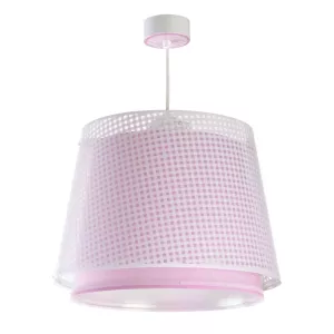 2: Vichy hængelampe til børn, 1 lyskilde, rosa