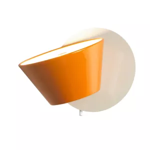 1: MARSET Tam Tam væglampe, perlehvid/orange