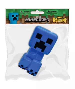 1: Blå Minecraft Squishme Stressbold