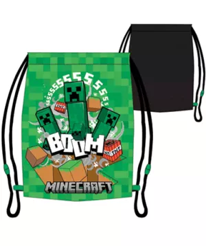 1: Minecraft creeper sportstaske  -  Gymnastiktaske
