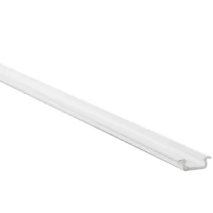 12: Aluprofil Type Z til indendørs IP20 LED strip - Nedsænket, 1 meter, hvid, vælg cover - Front cover : 3. Klar