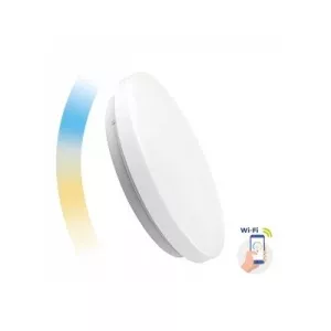 17: 36W Smart Home rund LED loftslampe - Tuya/Smart Life, virker med Google Home, Alexa og smartphones, Ø48,8cm, 230V - Dæmpbar : Via Smart Home, Kulør : Fra varm til kold