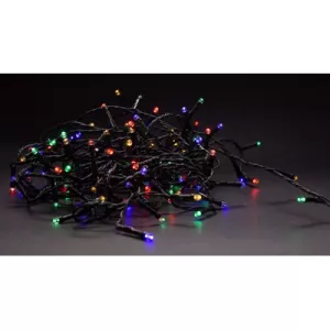 14: 14 m. multicolor LED julelyskæde - 180 LED, IP44 udendørs, 230V