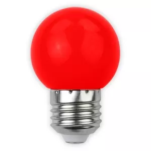 13: 1W Farvet LED kronepære - Rød, matteret, E27 - Dæmpbar : Ikke dæmpbar, Kulør : Rød