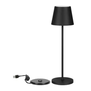 3: V-Tac opladelig bordlampe, trådløs - Sort, IP54 udendørs bordlampe, touch dæmpbar, model mini