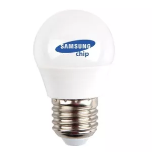 2: V-Tac 4,5W LED kronepære - Samsung LED chip, G45, E27 - Dæmpbar : Ikke dæmpbar, Kulør : Kold