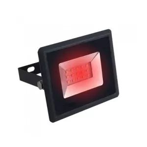7: V-Tac 10W LED projektør - Arbejdslampe, rød, udendørs - Dæmpbar : Ikke dæmpbar, Farve på hus : Sort, Kulør : Rød