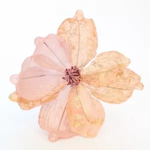 13: Kunstig Blomst Magnolia Ø 20 cm - Lys rosa